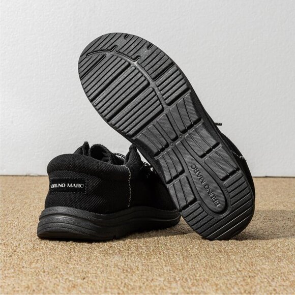 〽️Men\'s Black Bruno Marc Arch Support Casual Loafers Comfortable Boat Shoes main image 8